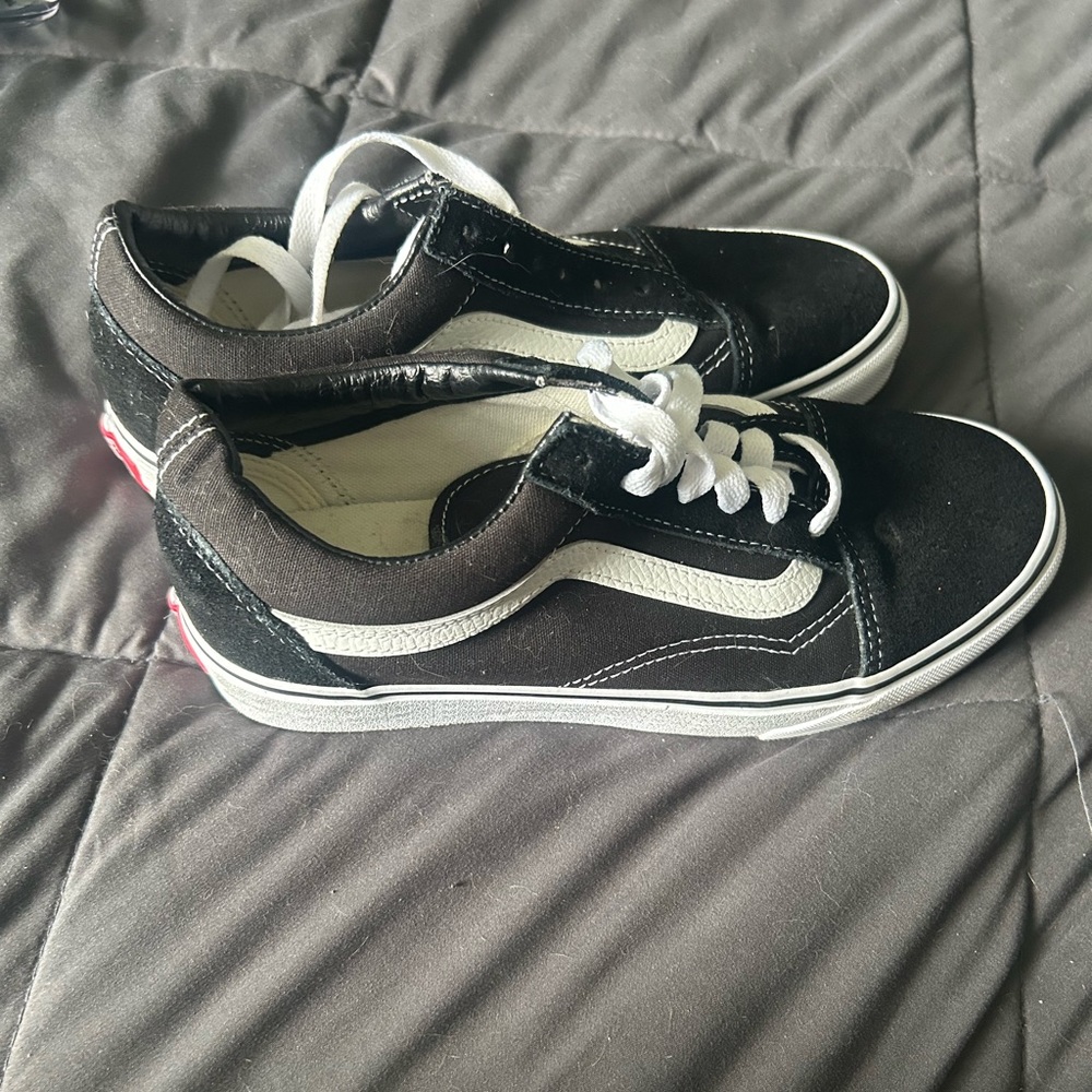 Van black and white sneakers worn maybe 3 times.